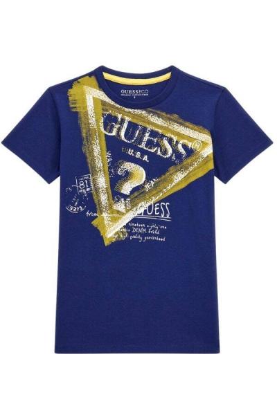 T-shirt dziecięcy Guess L4GI01 K8HM4 G7K5 granatowy