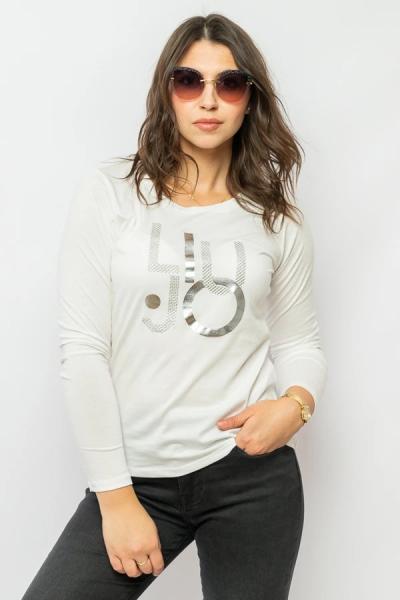 Longsleeve damski Liu Jo TF3287 J6040 biały