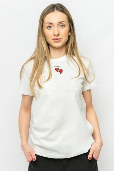 T-shirt damski PINKO 100789 A1P8 Z07 biały