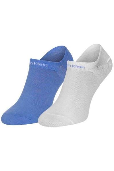 SKARPETY DAMSKIE CALVIN KLEIN 701218774 NIEBIESKO-BIAŁE 2 PACK