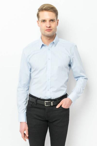 KOSZULA MĘSKA DEL MARE CLUB BŁĘKITNA SLIM FIT