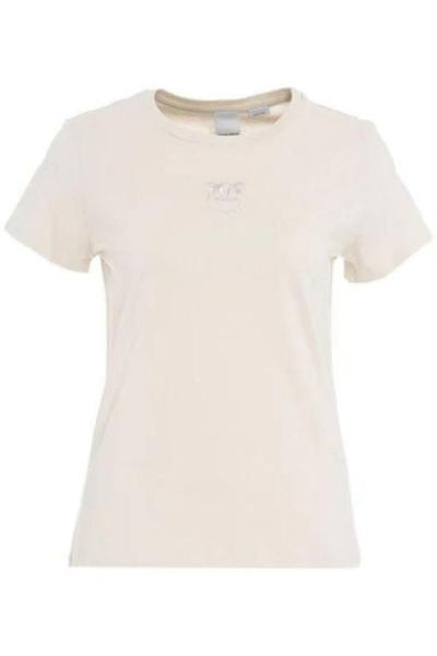 T-shirt damski PINKO 100355 A1NW beżowy