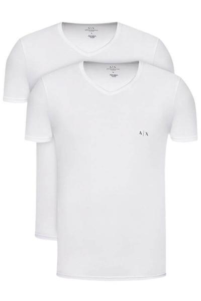 T-SHIRT MĘSKI ARMANI EXCHANGE M956004 CC282 BIAŁY 2 PACK