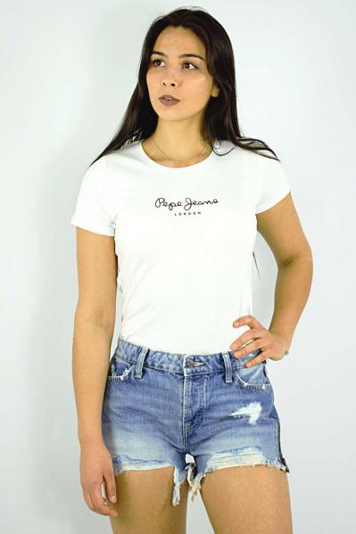 T-SHIRT DAMSKI PL502711 800 PEPE JEANS BIAŁY