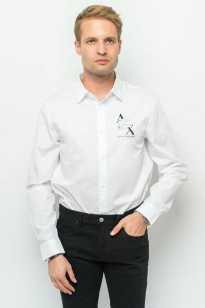 Koszula męska Armani Exchange 6RZC06 ZNXLZ biały