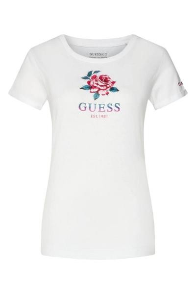 T-shirt damski Guess W4RI37 JA914 biały