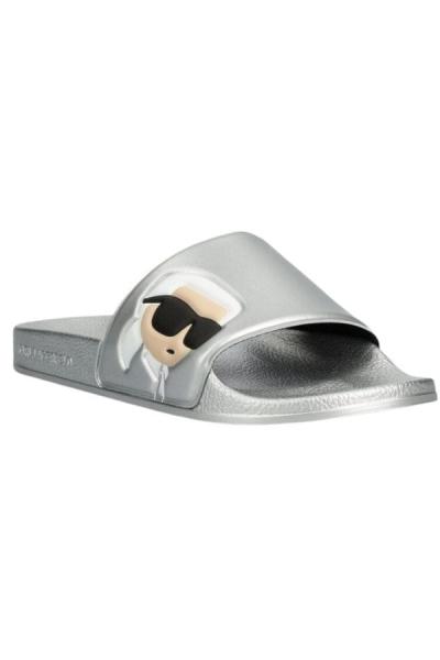 Klapki damskie Karl Lagerfeld KL80905N srebrny