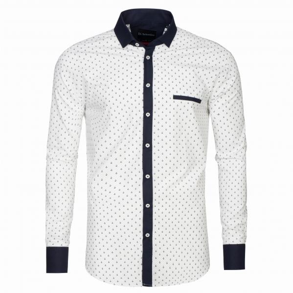 KOSZULA MESKA DI SELENTINO SAINT TROPEZ W KOTWICE SLIM FIT