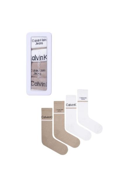 Skarpety damskie Calvin Klein 701224126 beżowy 4-pack