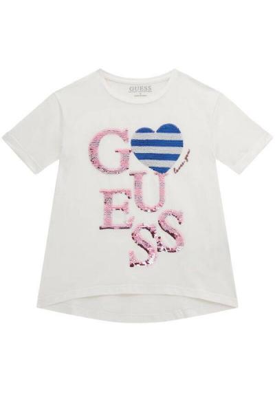 T-shirt dziecięcy t-shirt Guess J4GI34 K6YW4 G011 biały