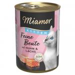 Korzystny pakiet Miamor Feine Beute Kitten, 24 x 400 g - Kurczak i łosoś
