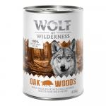 Korzystny pakiet Wolf of Wilderness Adult, 12 x 400 g - Oak Woods, dzik