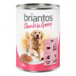 20 + 4 gratis! Briantos Chunks w sosie, 24 x 415 g - Wołowina i marchewka