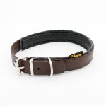 Heim Biothane® obroża z miękkim podszyciem, brązowa - Obw. szyi 39-49 cm, szer. 25 mm