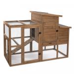 TIAKI drewniany kurnik Ranch (z możliwością rozbudowy) - Kurnik z wybiegiem (dł. x szer. x wys.): 156 x 79,5 x 116,3 cm (2 paczki*)