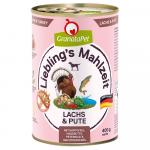 GranataPet Liebling\'s Mahlzeit, 6 x 400 g - Łosoś i indyk z ziemniakami, dziką różą, pietruszką i olejem z wiesiołka