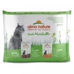 Megapakiet Almo Nature Holistic Anti Hairball, 24 x 70 g - Wołowina i kurczak