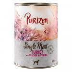 Purizon Single Meat, 12 x 400 g - Indyk z kwiatami wrzosu