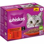 Whiskas 1+ Adult, saszetki, 12 x 85 g - Wybór dań klasycznych w sosie