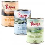 Purizon Adult 24 x 400 g, bez zbóż - Pakiet mieszany (12x łosoś, 6x dzik, 6x jagnięcina)