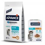 Advance / Affinity Advance, karma sucha, 10 kg + 50% taniej! Advance, karma mokra, 12 x 85 g - Kitten + Kitten, kurczak