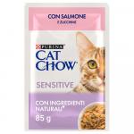 PURINA Cat Chow, 26 x 85 g - Sensitive, łosoś i cukinia