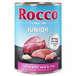 Rocco Junior, 6 x 400 g - Indyk i serca cielęce z ryżem