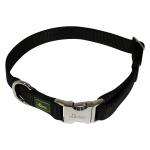 HUNTER obroża z zapięciem aluminiowym Vario Basic, czarna - Rozmiar XL, obwód szyi: 45-65 cm