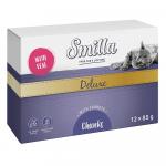 Smilla Deluxe kawałeczki w sosie, 12 x 85 g - Z cielęciną i marchwią