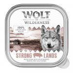 Wolf of Wilderness MINI Adult, tacki 6 x 150 g - Strong Lands, wieprzowina