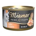 Miamor Feine Filets w galarecie, 1 x 100 g - Kurczak z łososiem