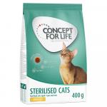 5 zł taniej! Concept for Life, sucha karma, 400 g - Sterilised Cats, kurczak - ulepszona receptura