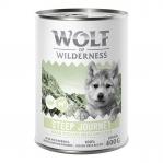 10 + 2 gratis! Wolf of Wilderness, karma mokra dla psa, 12 x 400 g - Junior “Expedition”, Steep Journey - Drób z jagnięciną