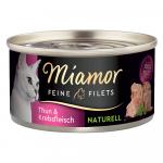 Miamor Feine Filets Naturelle, 6 x 80 g - Tuńczyk z krabami