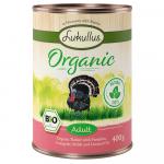 Lukullus Organic Adult, indyk z cukinią (bez glutenu) - 6 x 400 g