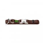 HUNTER obroża dla psa Vario Basic Alu-Strong, brązowa - Rozmiar M: obw. szyi 30-45 cm, szer. 15 mm