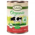 Korzystny pakiet Lukullus Organic Adult, 24 x 400 g - Wołowina z jabłkiem (bez glutenu)