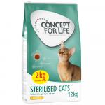 Concept for Life Sterilised Cats, kurczak - ulepszona receptura - 10 + 2 kg gratis