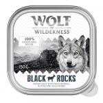 Wolf of Wilderness MINI Adult, tacki 6 x 150 g - Black Rocks, koza