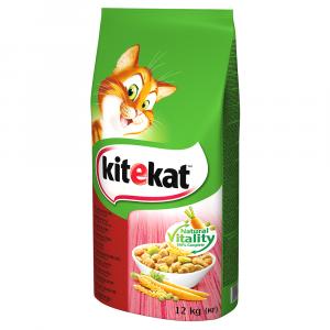 Kitekat Adult, z wołowiną i warzywami - 2 x 12 kg