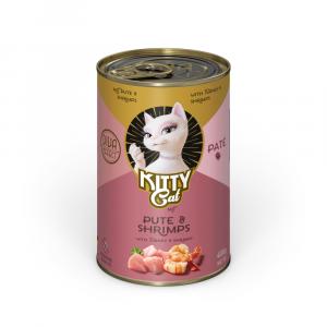 Kitty Cat Adult Pate, 6 x 400 g - Indyk i krewetki