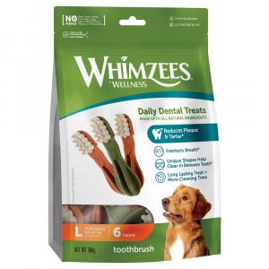 Whimzees by Wellness Toothbrush - Rozmiar L: dla dużych psów (18-27 kg, 6 szt.)