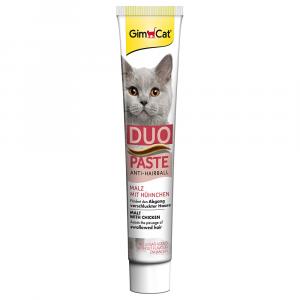 GimCat Anti-Hairball Duo, pasta ze słodem i kurczakiem - 3 x 50 g