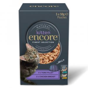 Korzystny pakiet Encore Kitten w galarecie, 20 x 50 g - Finest Selection (2 smaki)