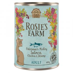 Pakiet Rosie's Farm Adult, 12 x 400 g - Łosoś i kurczak z krewetkami