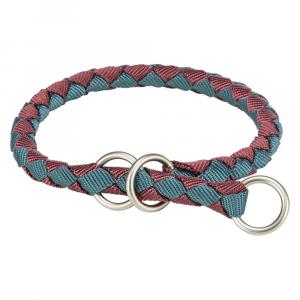 Trixie Cavo obroża przeciw ciągnięciu, sangria/petrol - Rozmiar XS–S: obw. szyi 25 - 31 cm, Ø 12 mm