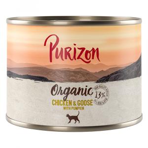 Korzystny pakiet Purizon Organic, 12 x 200 g - Biokurczak i biogęś z biodynią