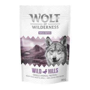 Korzystny pakiet Wolf of Wilderness Snack – Wild Bites, 3 x 180 g - Wild Hills - kaczka