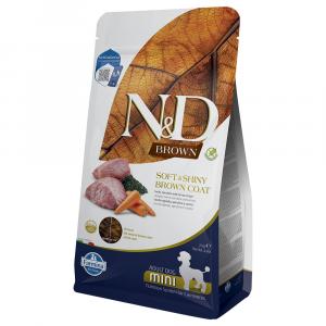 N&D Dog Brown Adult Mini, jagnięcina, marchew i spirulina - 3 x 2 kg