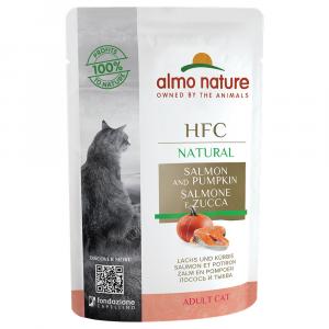 Almo Nature HFC Natural Pouch, 6 x 55 g - Łosoś i dynia